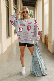 INDIANA HOOSIERS ALWAYS ON REPEAT PREMIUM FLEECE CREW SWEATSHIRT