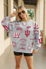 INDIANA HOOSIERS ALWAYS ON REPEAT PREMIUM FLEECE CREW SWEATSHIRT