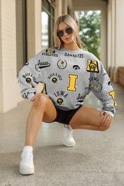 IOWA HAWKEYES ALWAYS ON REPEAT PREMIUM FLEECE CREW SWEATSHIRT