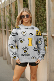 IOWA HAWKEYES ALWAYS ON REPEAT PREMIUM FLEECE CREW SWEATSHIRT