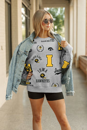 IOWA HAWKEYES ALWAYS ON REPEAT PREMIUM FLEECE CREW SWEATSHIRT