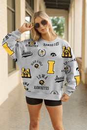 IOWA HAWKEYES ALWAYS ON REPEAT PREMIUM FLEECE CREW SWEATSHIRT
