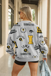 IOWA HAWKEYES ALWAYS ON REPEAT PREMIUM FLEECE CREW SWEATSHIRT