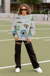 JACKSONVILLE JAGUARS ALWAYS ON REPEAT PREMIUM FLEECE CREW SWEATSHIRT