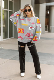 KANSAS CITY CHIEFS ALWAYS ON REPEAT PREMIUM FLEECE CREW SWEATSHIRT