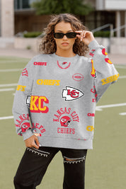 KANSAS CITY CHIEFS ALWAYS ON REPEAT PREMIUM FLEECE CREW SWEATSHIRT