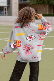 KANSAS CITY CHIEFS ALWAYS ON REPEAT PREMIUM FLEECE CREW SWEATSHIRT