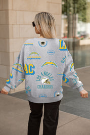 LOS ANGELES CHARGERS ALWAYS ON REPEAT PREMIUM FLEECE CREW SWEATSHIRT