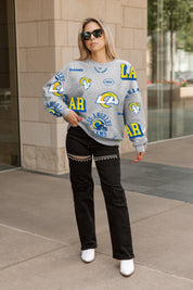 LOS ANGELES RAMS ALWAYS ON REPEAT PREMIUM FLEECE CREW SWEATSHIRT