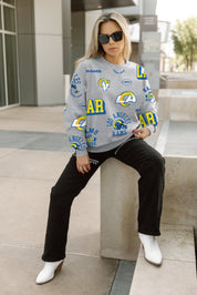 LOS ANGELES RAMS ALWAYS ON REPEAT PREMIUM FLEECE CREW SWEATSHIRT