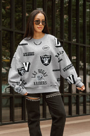 LAS VEGAS RAIDERS ALWAYS ON REPEAT PREMIUM FLEECE CREW SWEATSHIRT