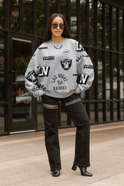 LAS VEGAS RAIDERS ALWAYS ON REPEAT PREMIUM FLEECE CREW SWEATSHIRT