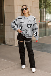 LAS VEGAS RAIDERS ALWAYS ON REPEAT PREMIUM FLEECE CREW SWEATSHIRT