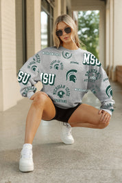MICHIGAN STATE SPARTANS ALWAYS ON REPEAT PREMIUM FLEECE CREW SWEATSHIRT