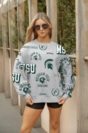 MICHIGAN STATE SPARTANS ALWAYS ON REPEAT PREMIUM FLEECE CREW SWEATSHIRT