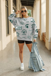 MICHIGAN STATE SPARTANS ALWAYS ON REPEAT PREMIUM FLEECE CREW SWEATSHIRT
