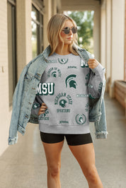 MICHIGAN STATE SPARTANS ALWAYS ON REPEAT PREMIUM FLEECE CREW SWEATSHIRT