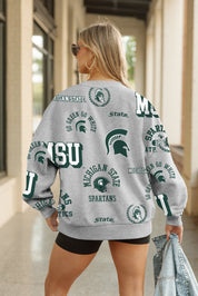 MICHIGAN STATE SPARTANS ALWAYS ON REPEAT PREMIUM FLEECE CREW SWEATSHIRT