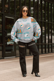 MIAMI DOLPHINS ALWAYS ON REPEAT PREMIUM FLEECE CREW SWEATSHIRT