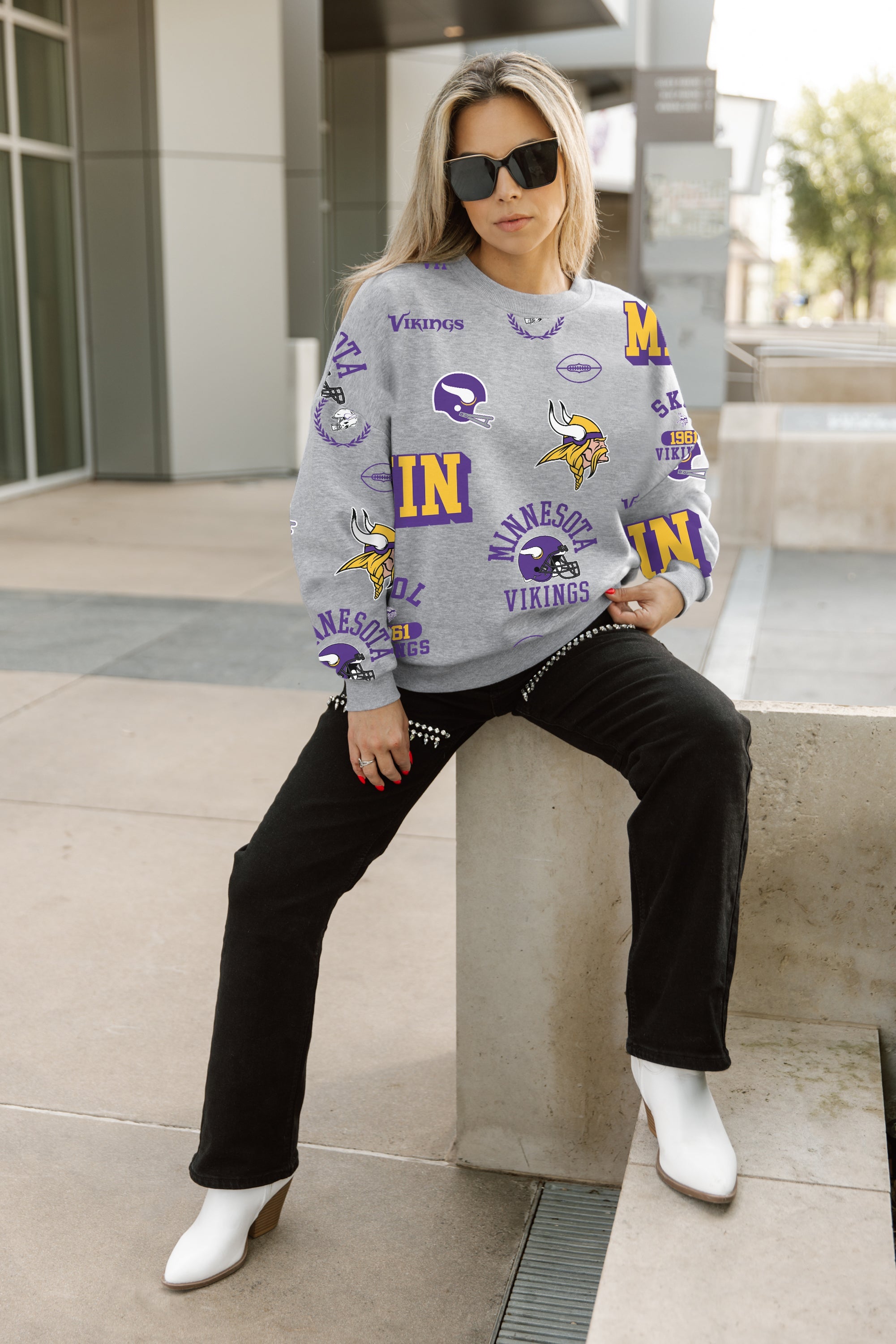 NFL Vikings チームスウェット Minnesota Vikings Crew Sweatshirt