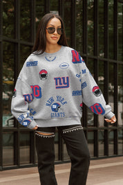 NEW YORK GIANTS ALWAYS ON REPEAT PREMIUM FLEECE CREW SWEATSHIRT