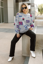 NEW YORK GIANTS ALWAYS ON REPEAT PREMIUM FLEECE CREW SWEATSHIRT