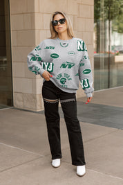 NEW YORK JETS ALWAYS ON REPEAT PREMIUM FLEECE CREW SWEATSHIRT