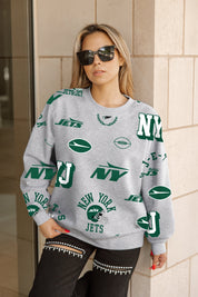NEW YORK JETS ALWAYS ON REPEAT PREMIUM FLEECE CREW SWEATSHIRT