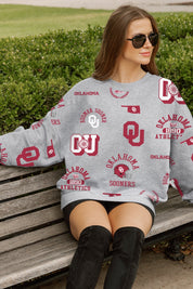 OKLAHOMA SOONERS ALWAYS ON REPEAT PREMIUM FLEECE CREW SWEATSHIRT