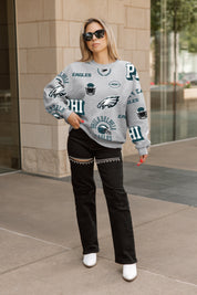PHILADELPHIA EAGLES ALWAYS ON REPEAT PREMIUM FLEECE CREW SWEATSHIRT
