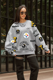 PITTSBURGH STEELERS ALWAYS ON REPEAT PREMIUM FLEECE CREW SWEATSHIRT
