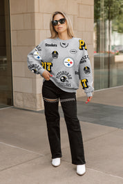 PITTSBURGH STEELERS ALWAYS ON REPEAT PREMIUM FLEECE CREW SWEATSHIRT