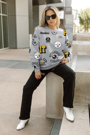 PITTSBURGH STEELERS ALWAYS ON REPEAT PREMIUM FLEECE CREW SWEATSHIRT