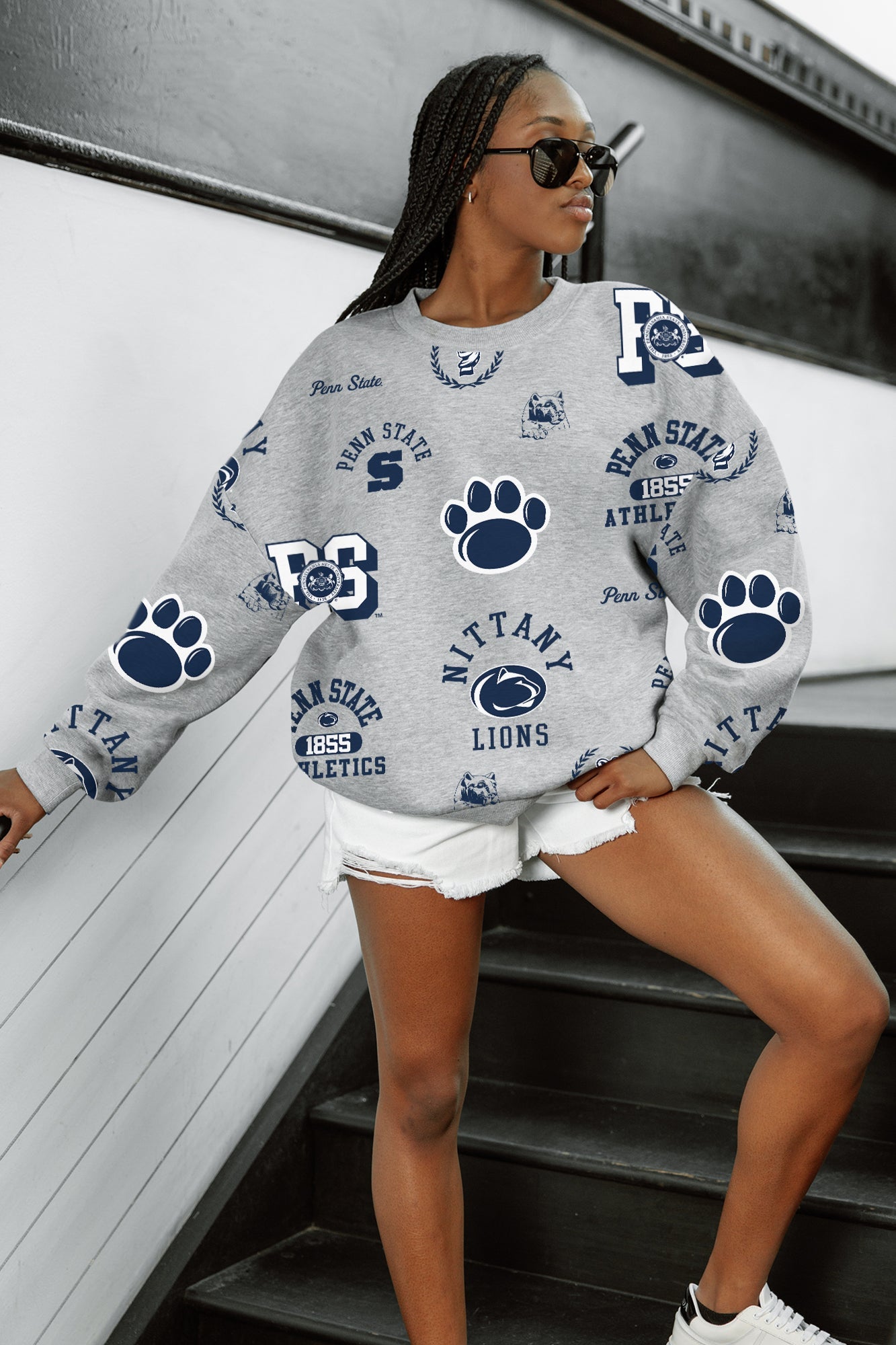 PENN STATE NITTANY LIONS ALWAYS ON REPEAT PREMIUM FLEECE CREW SWEATSHIRT