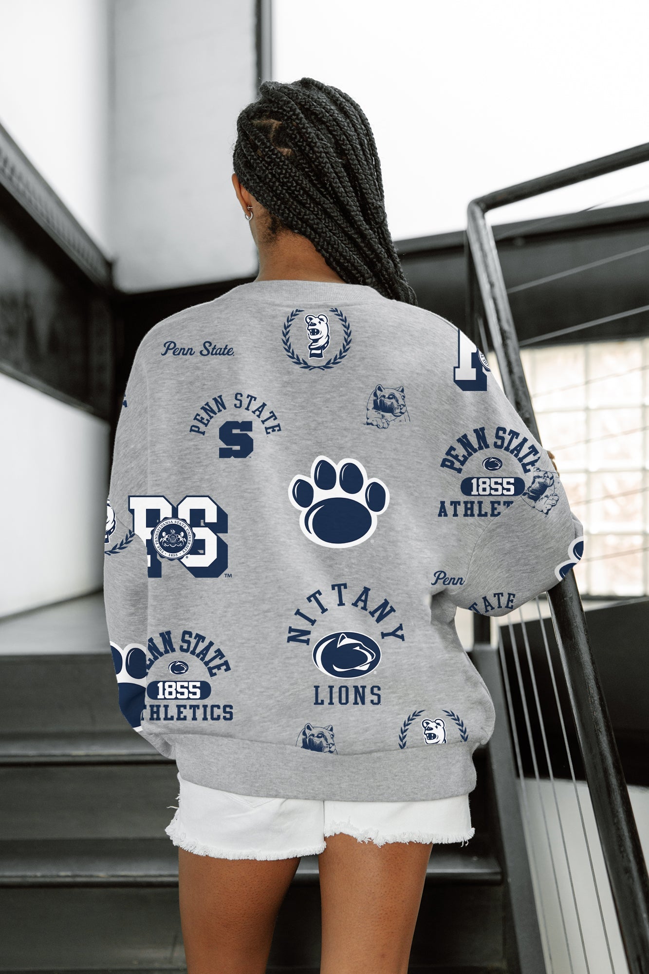 PENN STATE NITTANY LIONS ALWAYS ON REPEAT PREMIUM FLEECE CREW SWEATSHIRT