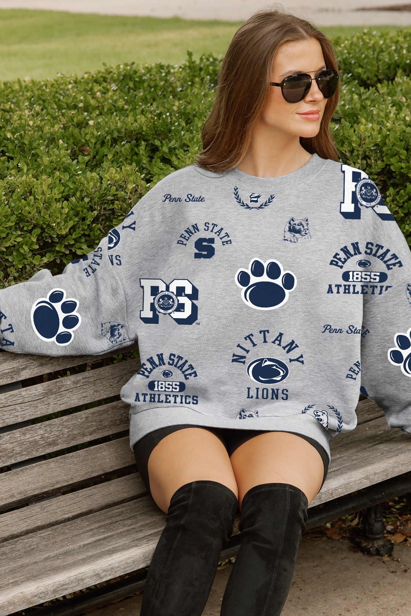 PENN STATE NITTANY LIONS ALWAYS ON REPEAT PREMIUM FLEECE CREW SWEATSHIRT
