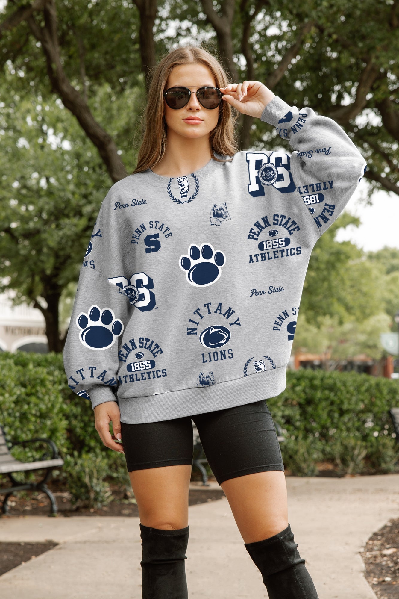 PENN STATE NITTANY LIONS ALWAYS ON REPEAT PREMIUM FLEECE CREW SWEATSHIRT