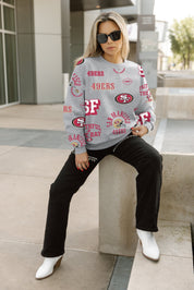 SAN FRANCISCO 49ERS ALWAYS ON REPEAT PREMIUM FLEECE CREW SWEATSHIRT