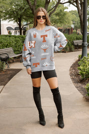 TEXAS LONGHORNS ALWAYS ON REPEAT PREMIUM FLEECE CREW SWEATSHIRT