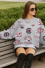 SOUTH CAROLINA GAMECOCKS ALWAYS ON REPEAT PREMIUM FLEECE CREW SWEATSHIRT