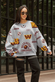 WASHINGTON COMMANDERS ALWAYS ON REPEAT PREMIUM FLEECE CREW SWEATSHIRT