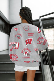 WISCONSIN BADGERS ALWAYS ON REPEAT PREMIUM FLEECE CREW SWEATSHIRT