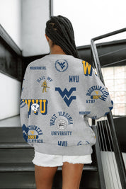 WEST VIRGINIA MOUNTAINEERS ALWAYS ON REPEAT PREMIUM FLEECE CREW SWEATSHIRT