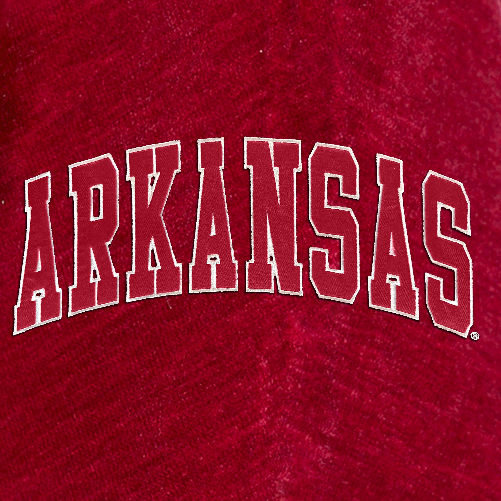 ARKANSAS RAZORBACKS MAKE A MOVE MOCK NECK CHENILLE PULLOVER