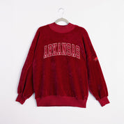 ARKANSAS RAZORBACKS MAKE A MOVE MOCK NECK CHENILLE PULLOVER