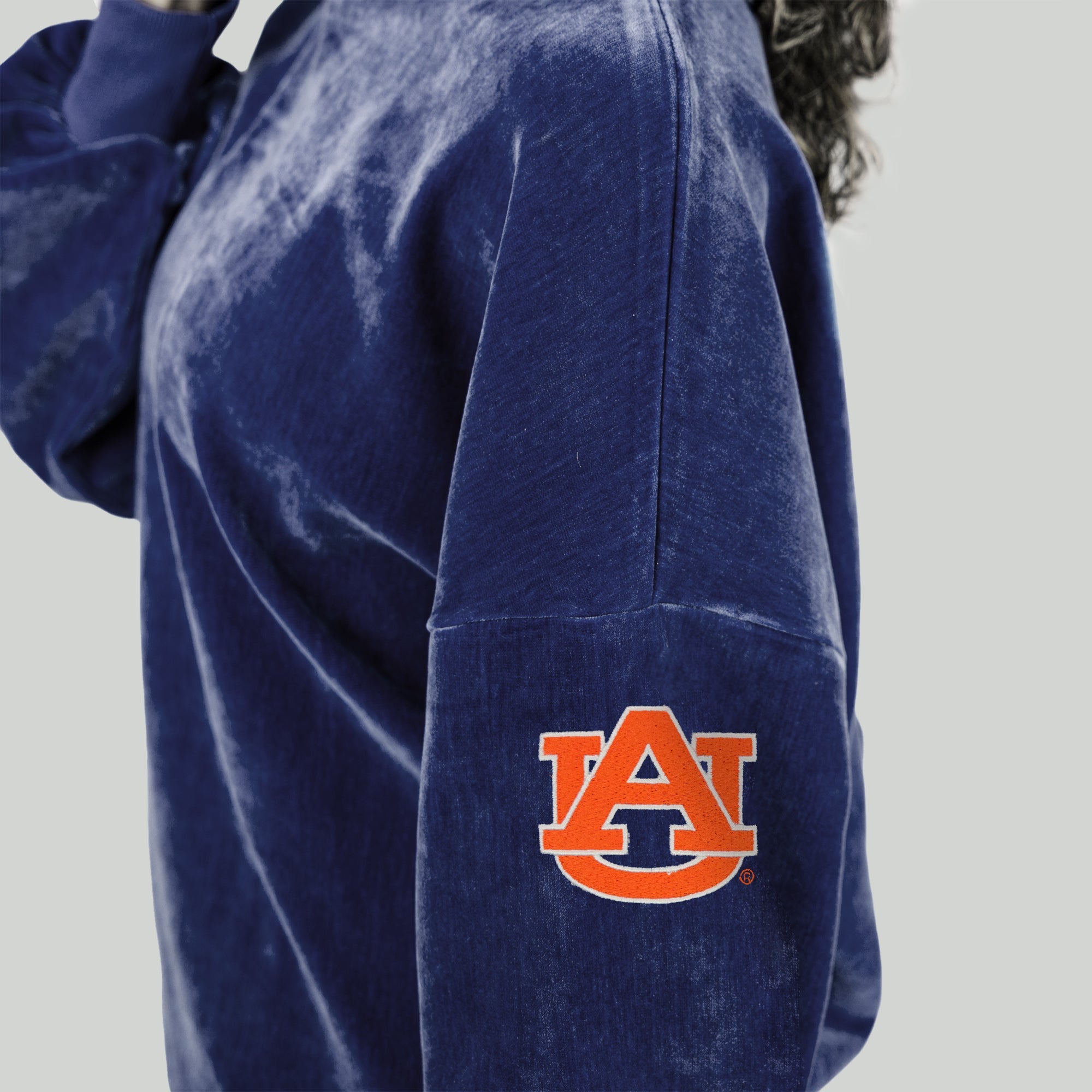 AUBURN TIGERS MAKE A MOVE MOCK NECK CHENILLE PULLOVER