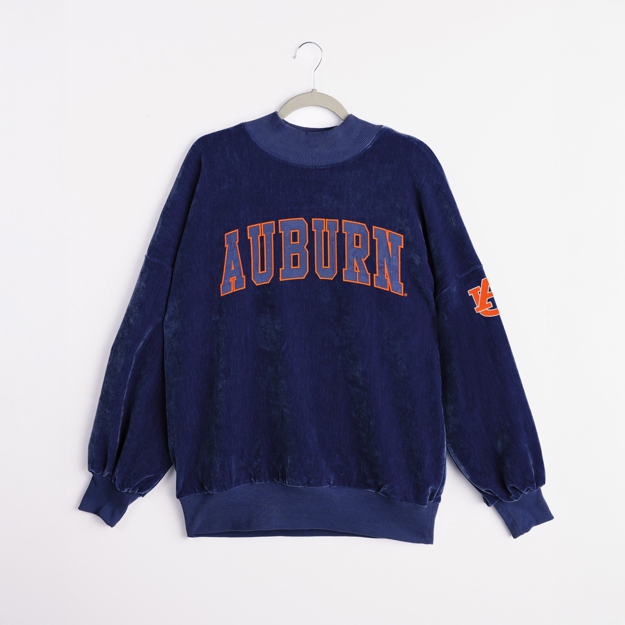 AUBURN TIGERS MAKE A MOVE MOCK NECK CHENILLE PULLOVER
