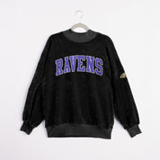 BALTIMORE RAVENS MAKE A MOVE MOCK NECK CHENILLE PULLOVER