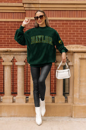 BAYLOR BEARS MAKE A MOVE MOCK NECK CHENILLE PULLOVER