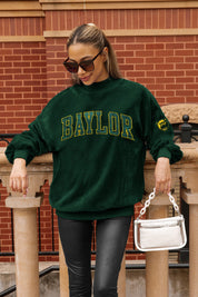 BAYLOR BEARS MAKE A MOVE MOCK NECK CHENILLE PULLOVER